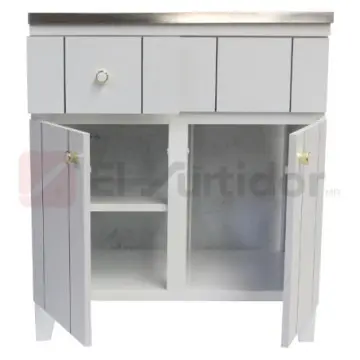 Base Para Fregadero Con Tarja Escurridor Izquierdo Puga F80 Blanco.