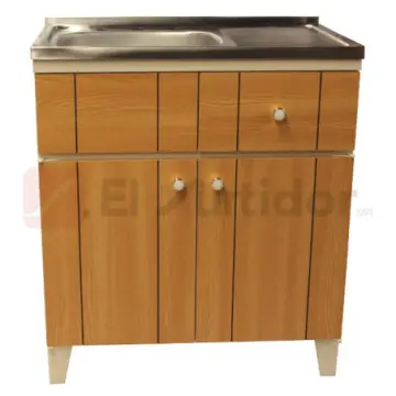 Base Para Fregadero Con Tarja Escurridor Izquierdo Puga F80 Encino