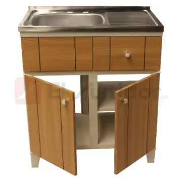 Base Para Fregadero Con Tarja Escurridor Izquierdo Puga F80 Encino