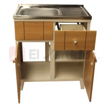 Base Para Fregadero Con Tarja Escurridor Izquierdo Puga F80 Encino
