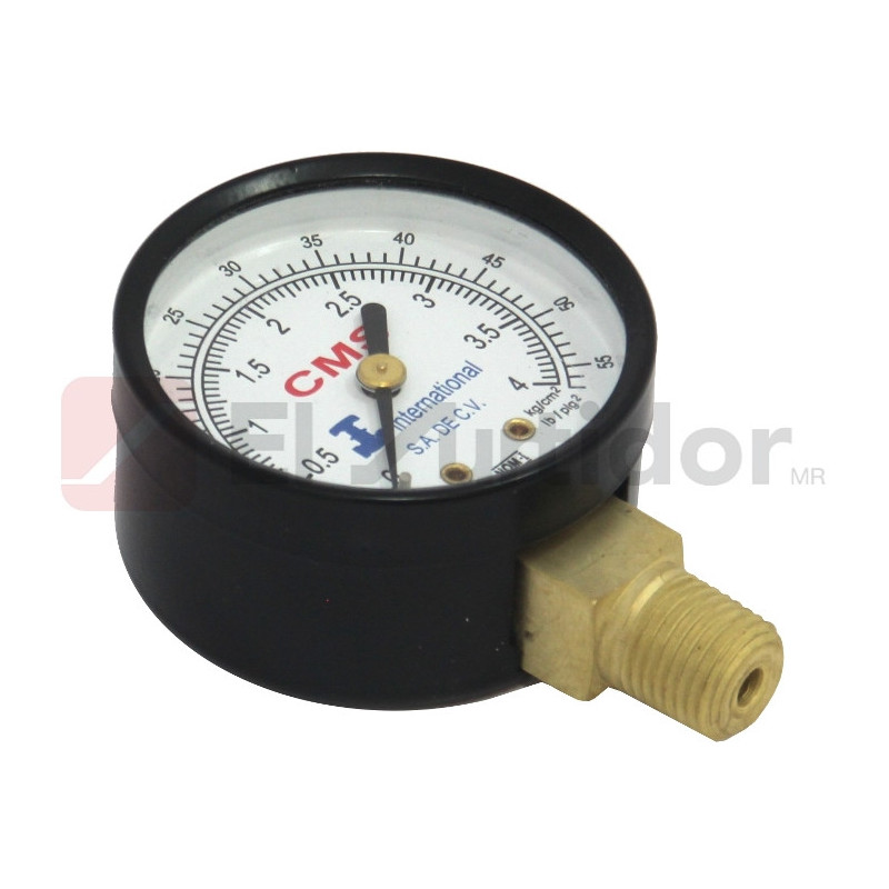 Manómetro de presión de baja presión 0-1bar 0- 15psi 1/4 pulgada