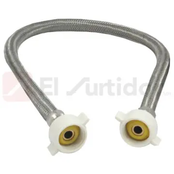 Aliementador Flexible Para Fregadero Miber Con Tuerca de Plástico Maiw-app035 Acero Inoxidable