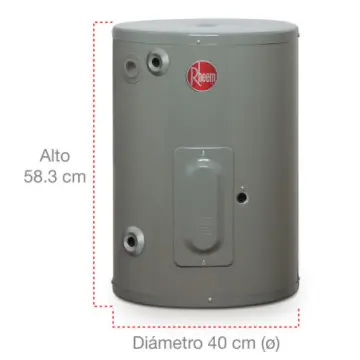 Calentador Para Agua de Deposito Rheem 89vp10 de 10 Galones (38 Litros) Electrico de 110v Blanco