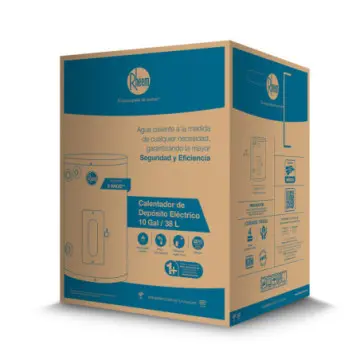 Calentador Para Agua de Deposito Rheem 89vp10 de 10 Galones (38 Litros) Electrico de 110v Blanco