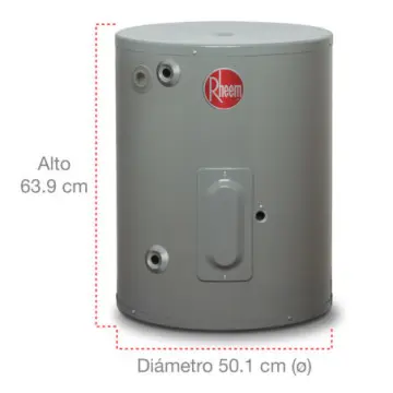 Calentador Para Agua de Deposito Rheem 89vp20 de 20 Galones (76 Litros) Electrico de 110v Blanco