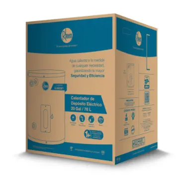 Calentador Para Agua de Deposito Rheem 89vp20 de 20 Galones (76 Litros) Electrico de 110v Blanco