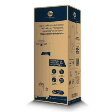 Calentador Para Agua de Deposito Rheem 29v40 de 40 Galones (152 Litros) Para Gas Natural Blanco