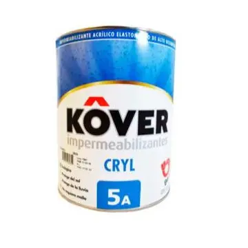 Impermeabilizante Kover Cryl Berel 5 2623-5 de 4 Litros Blanco