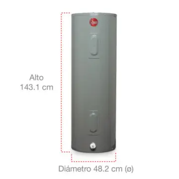 Calentador Para Agua de Depósito Eléctrico Rheem 50g/190 Litros 220v 89v50 Gris