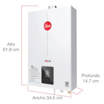 Calentador Para Agua Instantáneo Tiro Forzado Rheem Rhtf-chn10n 10l Para Gas Natural Blanco
