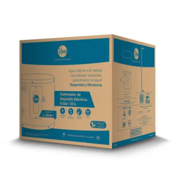 Calentador Para Agua de Depósito Eléctrico Rheem 6g/23 Litros 220v 89vp6 Gris
