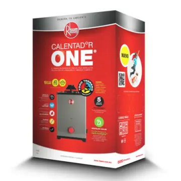 Calentador Para Agua de Paso Sin Piloto Rheem One Hrt-chl08n 8L Para Gas Natural Gris