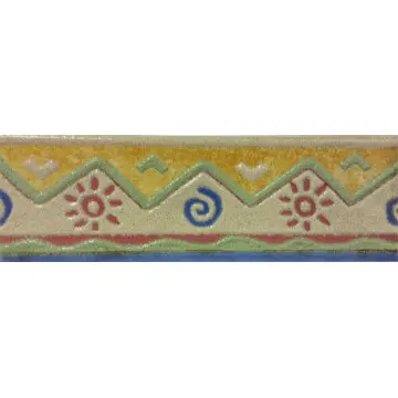 Cenefa L-samoa Pelarroya 8x25 Decorado Amarilla