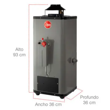 Calentador Para Agua de Paso Rápida Recuperación Rheem 6 Litros Gas Natural Rhhr-06n/687278 Gris