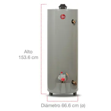 Calentador Para Agua de Depósito Rheem 75g/285 Litros Gas Natural 29vr75 Gris
