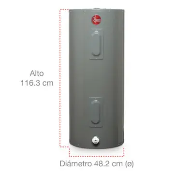 Calentador Para Agua de Depósito Eléctrico Rheem 40g/152 Litros 220v 89v40 Gris