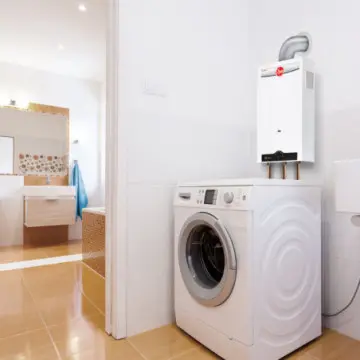 Calentador Para Agua Instantaneo Rheem Rhin-chl13n 13l Para Gas Natural Blanco