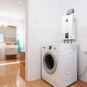 Calentador Para Agua Instantáneo Tiro Forzado Rheem Rhtf-chn10n 10l Para Gas Natural Blanco