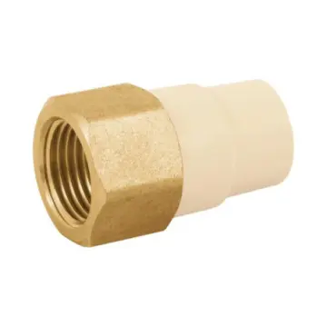 Adaptador Hembra de Cpvc Amanco Con Inserción Metálica de Bronce 13mm 65334 Beige