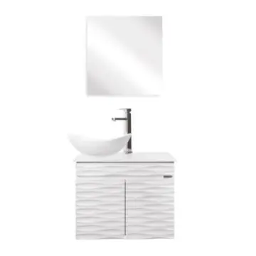 Tocador Mado Cartagena 60x30 Con Monomando, Lavabo, Y Espejo Blanco