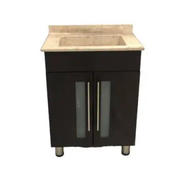 Tocador Con Cubierta de Mármol Y Ovalín Ditoma 60x45 Tauro Wengue