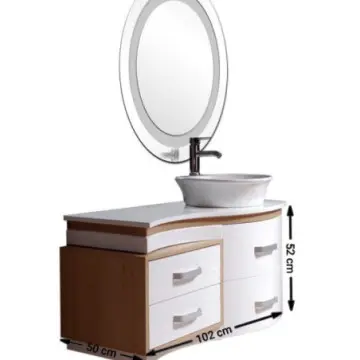 Tocador 102x52 Cubierta Y Lavabo Ditoma Shelby Blanco