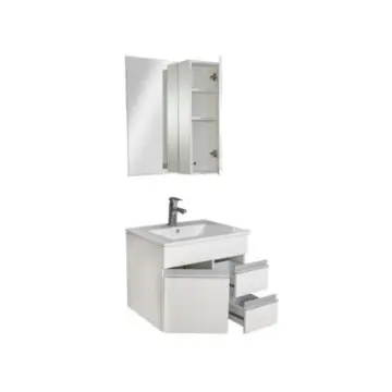 Tocador Ditoma Jada 60x46 Con Espejo Y Cubierta Cerámica Blanco