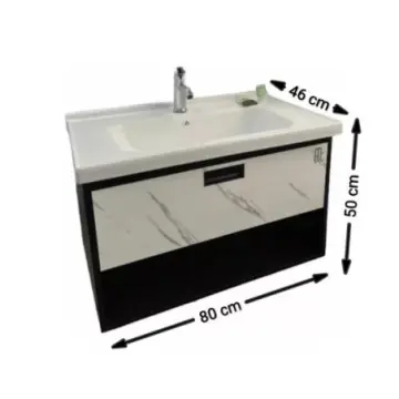 Tocador, Lavabo Y Espejo Machen Plywood 80 Rubi