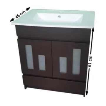 Tocador S/cub Roma II 2P 1C 61x46 Chocolate Dyg