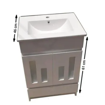 Tocador S/cub Roma II 2P 1C 61x46 Blanco Dyg