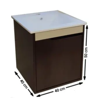 Tocador Sin Cubierta Luna 40X40X50 Chocolate DYG