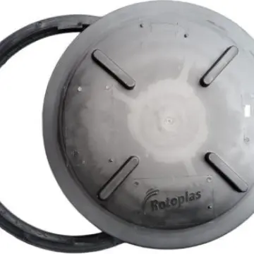 Tapa Y Arillo Para Cisterna Click 60cm Rotoplas 310323 Negra