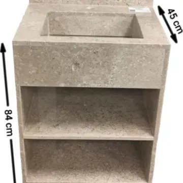 Tocador Jacarandas Verónica 60x45 Mármol Travertino