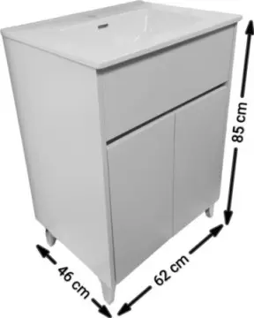 Tocador Band 60 Con Lavabo Orbis Sin Espejo Blanco Mate 90407