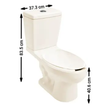 Sanitario Helvex Bolmen16m 2 Piezas Con Trampa Expuesta 4.8 Litros Elongado Marfil