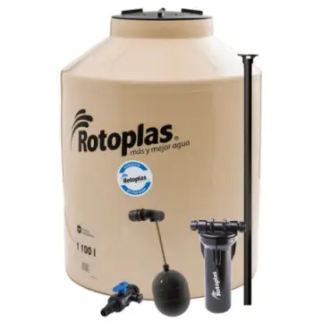 Tinaco Rotoplas 1100 Litros Beige Garantia de Por Vida Con Filtro Y Accesorios 500019