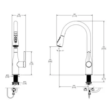 Monomando Para Fregadero Helvex Practika E-315-eb Ébano