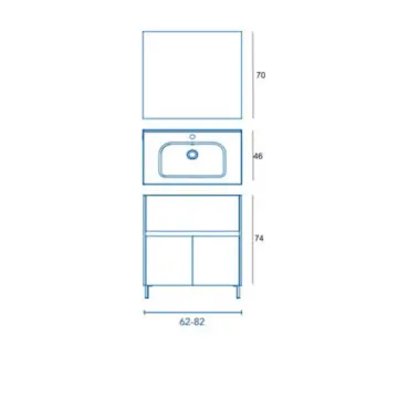 Tocador Band 60 Con Espejo Y Lavabo Orbis Blanco Mate 91407