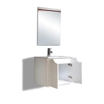 Tocador Con Espejo Y Cubierta Cerámica Con Lavabo Ditoma Kristel 50x46 Blanco