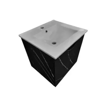 Tocador Con Espejo Y Cubierta Cerámica Con Lavabo Ditoma Kristel 50x46 Blanco