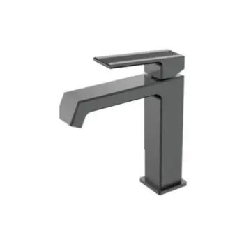 Monomando Corto Para Lavabo Wasser Ws80.011go Gris Oxford
