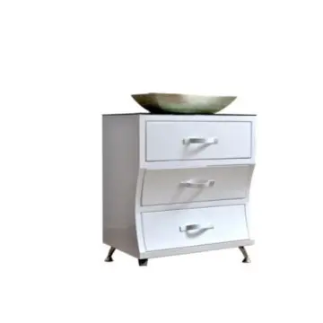 Tocador Con Ovalín Ditoma Rio 60x46 Cendra Blanco