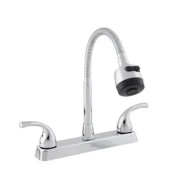 Mezcladora Para Fregadero Taladros Separados Cuello Flexible Dica 4336ts Cromo