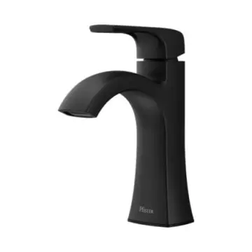 Monomando Corto Para Lavabo Pfister Bruxie Lf042biesdb Negro Mate