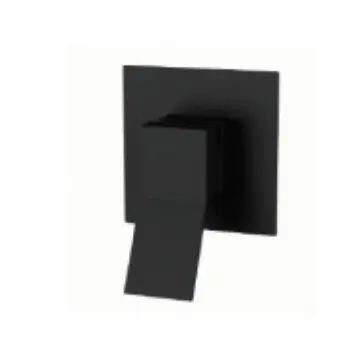 Monomando Para Regadera Wasser Ws60.101nm Sin Desviador Negro Mate