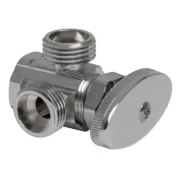 Llave Angular Doble Miber 1/2x1/2x1/2 Vp-d121212 Cromo