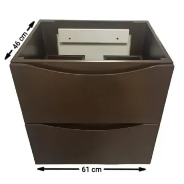 Tocador Holanda Diseños Y Gabinetes 61x46 Sin Cubierta Chocolate