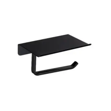 Portarrollo Con Repisa Valmex Platinum B14.469nm Negro Mate