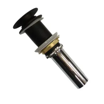 Contra Para Lavabo Hidrotecnia Push Redondo Sin Rebosadero Htcsr Negro Mate