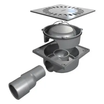 Coladera Compacta Urrea Con Rejilla Acero Inoxidable Salida Lateral Cl15iinox 15 Centímetros